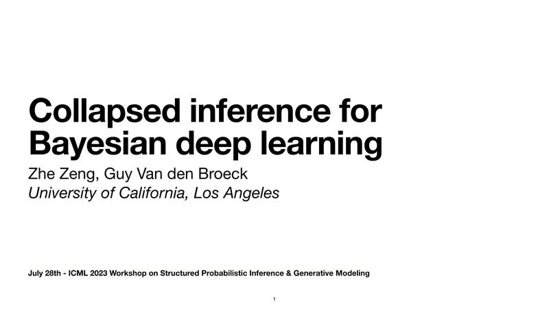 Collapsed Inference for Bayesian Deep Learning