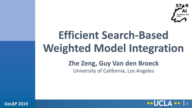 Efficient search-based weighted model integration